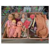 Mixed Vintage and Later Dolls with Clothing
