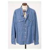 CHAPS Ralph Lauren Blue XL Cotton Shirt