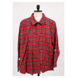 Background Blues Plaid Shirt, Size XL