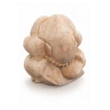 Vintage hand-carved wood "Weeping Buddha" Yogi