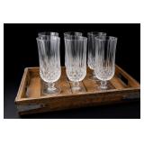 Six vintage Cristal D