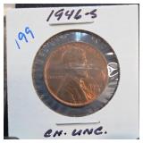 1946-S Lincoln Wheat Cent, EF/UNC