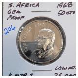 1968 South Africa 50-Cent Coin, KM#79.1
