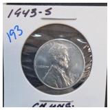 1943-S Lincoln Wheat Cent, UNC