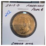 2012-D Benjamin Harrison Pres. Dollar, Choice UNC