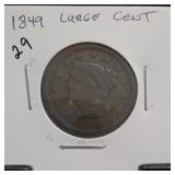 1849 U.S. Coronet Head Large Cent