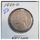1950-D Jefferson Nickel