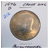1776'1976-D Kennedy Half Dollar, Choice UNC