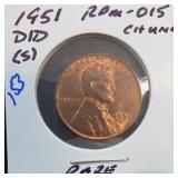 1951-D/D Lincoln Wheat Cent