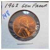 1962 Lincoln Memorial Cent, Gem Proof