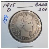 1915-D Barber Quarter