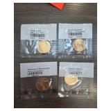 Set of Four United States Mint Dollars Littleton