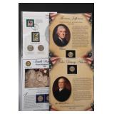 Lot of 4 U.S. Numismatic Display Sheets