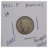1921 Mercury Dime