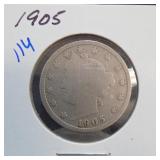 1905 Liberty V Nickel