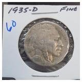 1935-D Buffalo Nickel, Fine