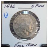 1936 Buffalo Nickel, Fine