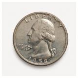 1958 Washington Silver Quarter