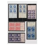 United States Postage Lot of Six 4ï¿½ Plate Blocks