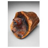 Carved Wooden Bear, 16in Long, 12in Tall