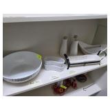White Scalloped Ceramic Serving Bowl