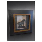 21.5 x 21.5in Framed Tang Horse Sculpture