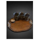 Oval Serving Tray Set with Misc