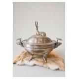 Victorian-Style Lacquered E.P.N.S. Stag Tureen