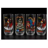 Set of 4 Christmas Glass Tumblers