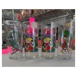 Set of Four The Coca-Cola Christmas Glasses