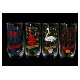 Four 12 Days of Christmas Glasses