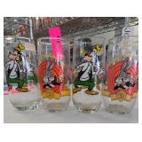 Four 1990 Warner Bros. Bugs Bunny Tumblers