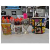 Lot of 4 Decorative Vessels with Looney Tunes Mug
