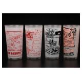 Lot of Four State Souvenir Tumblers