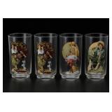 Set of 4 Coca-Cola Norman Rockwell Tumblers