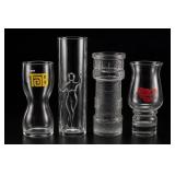 Lot of Four Clear Glass Drinking Vessels