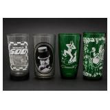 Four Illustrated Collector Glasses