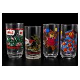 Set of Four Lot of Budweiser & Glass Tumblers