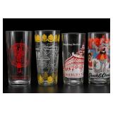 Lot of 4 Commemorative Glass Tumblers