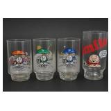 Lot of 4 7UP Ziggy Glasses