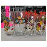 Set of 4 Winnie-the-Pooh Glass Tumblers