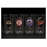 Four 1994 Texaco MLB Team Glasses