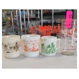Lot of 4 Davy Crockett Mugs & Tumbler
