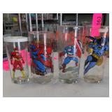 Lot of 4 Superhero Drinking Tumblers