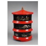 Japan-Marked Lacquered Stacking Box