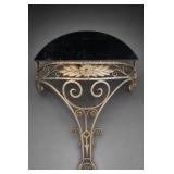 Floral Scrollwork Metal Wall Console