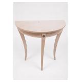Wooden Demilune Console Table