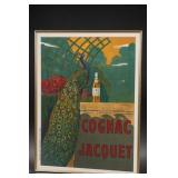 Framed Cognac Jacquet Advertising Poster
