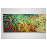 Floral Garden Abstract Canvas Artwork