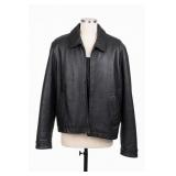 Black Roundtree & York Genuine Leather Jacket